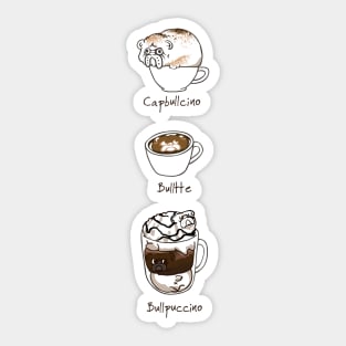 My favorite coffee English Bulldog Sticker